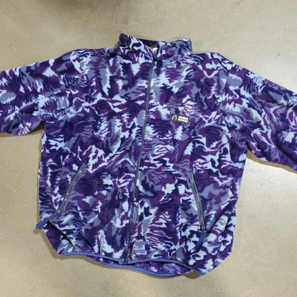 Vintage Sierra Designs Retro Jacket fleece 80s 90s Mens XL camo - Picture 1 of 11